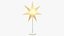 Standing Christmas Paper Star V4 3D model
