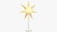 Standing Christmas Paper Star V4 3D model