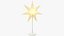 Standing Christmas Paper Star V4 3D model