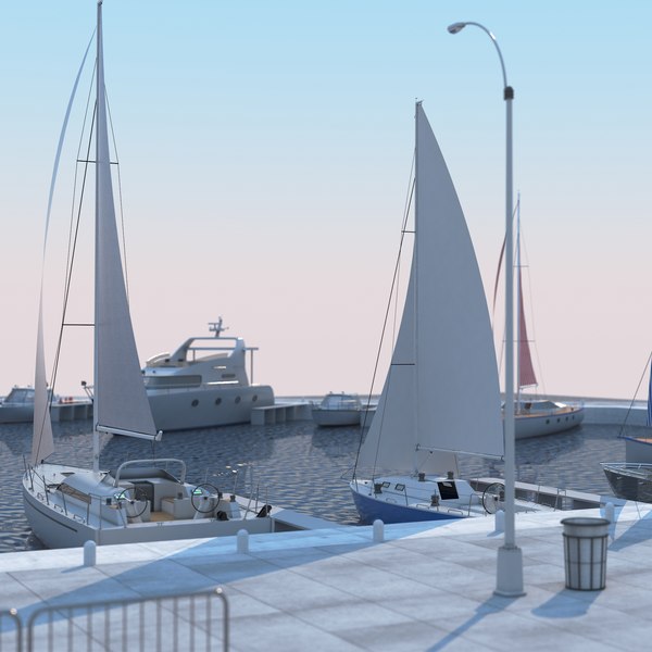 3D Yacht Marina model