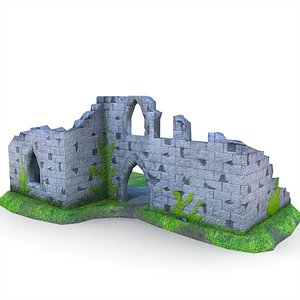 3d medieval ruins buildings
