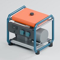 Open Frame Portable Generator with Engine and Controls