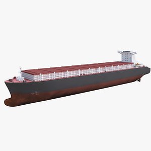 3D model Tanker Cargo ship Low-poly AP