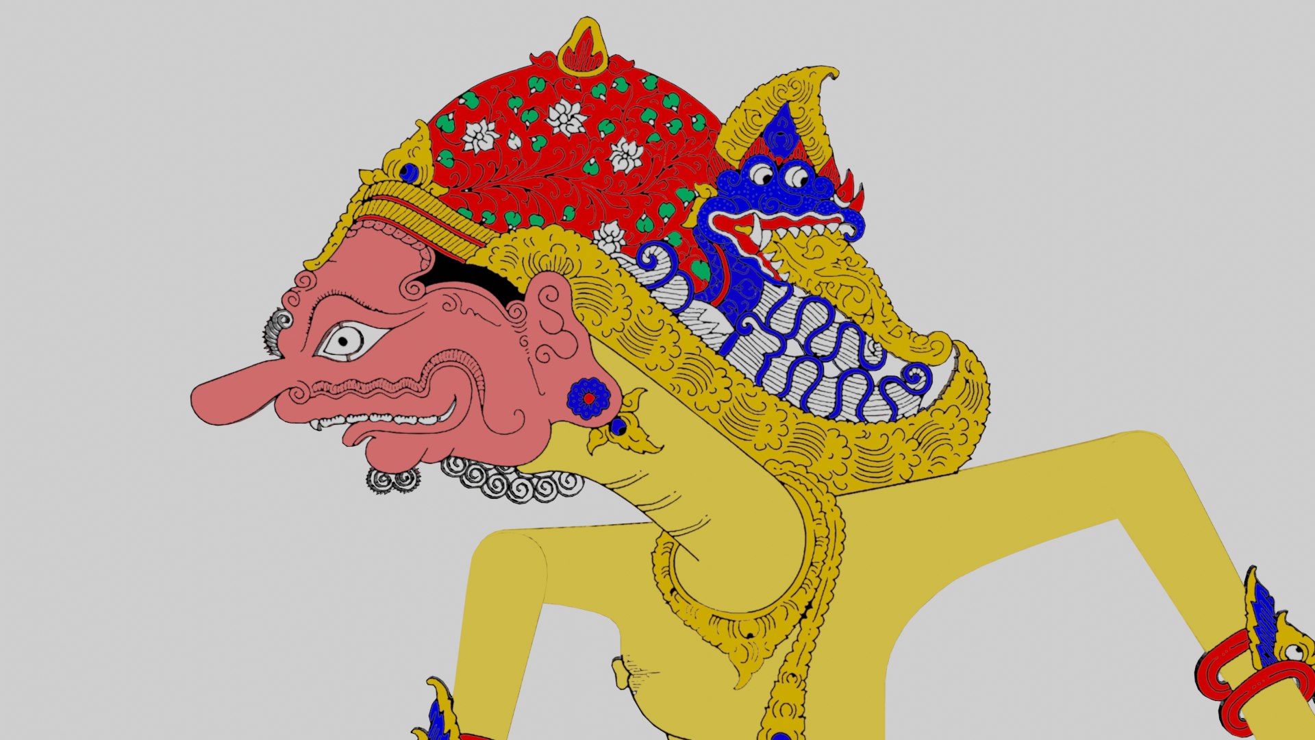 3D Model Wayang Kulit Sengkuni - TurboSquid 2268503