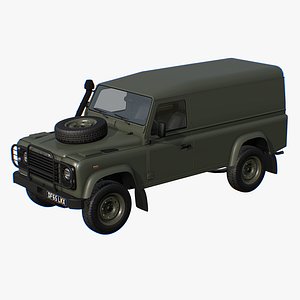 Military Land Rover Defender 110 3D model