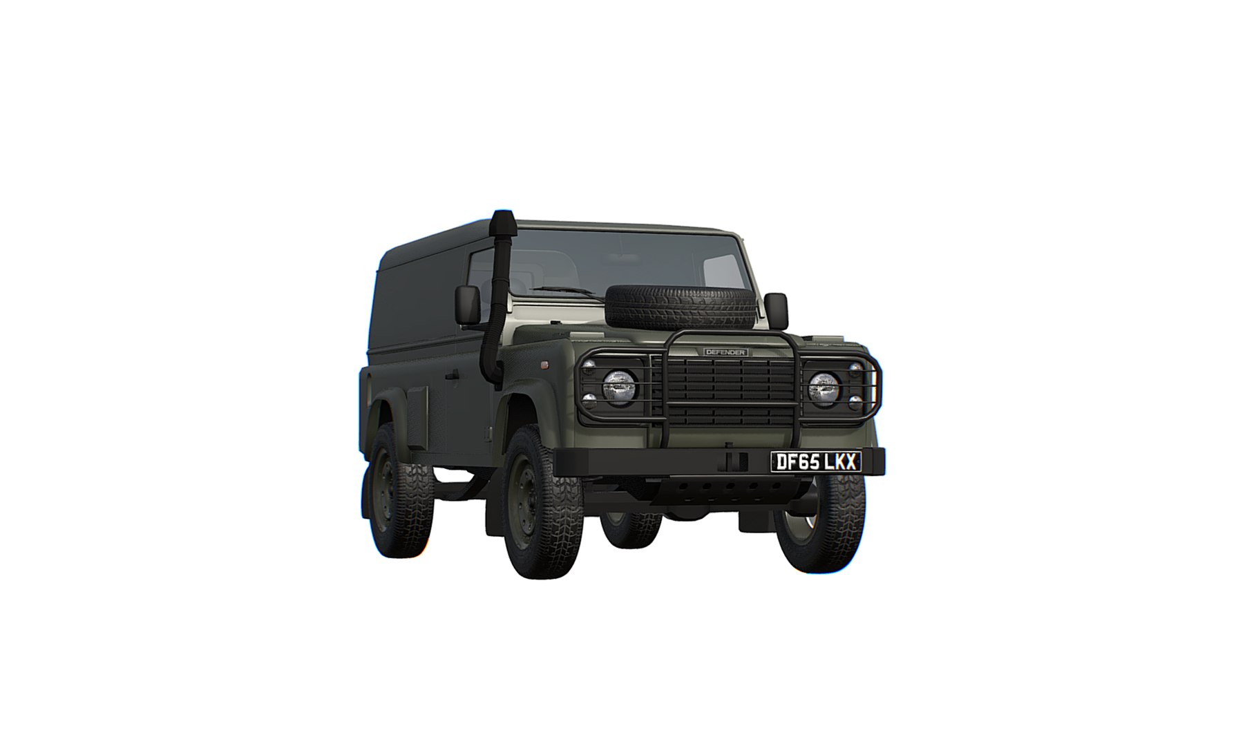 Military Land Rover Defender 110 3D Model - TurboSquid 2229064