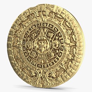 3D Maya Calendar Gold