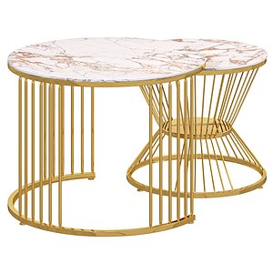3D model Modern White Nesting Coffee Tables by homary