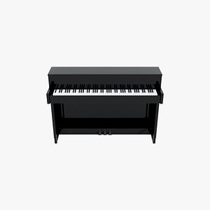 Simple Black Piano 3D