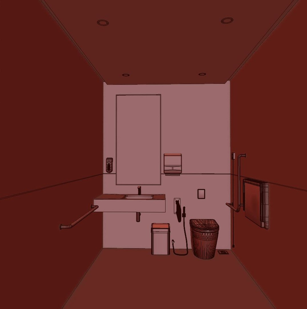 3D Handicap Toilet Model - TurboSquid 2019190