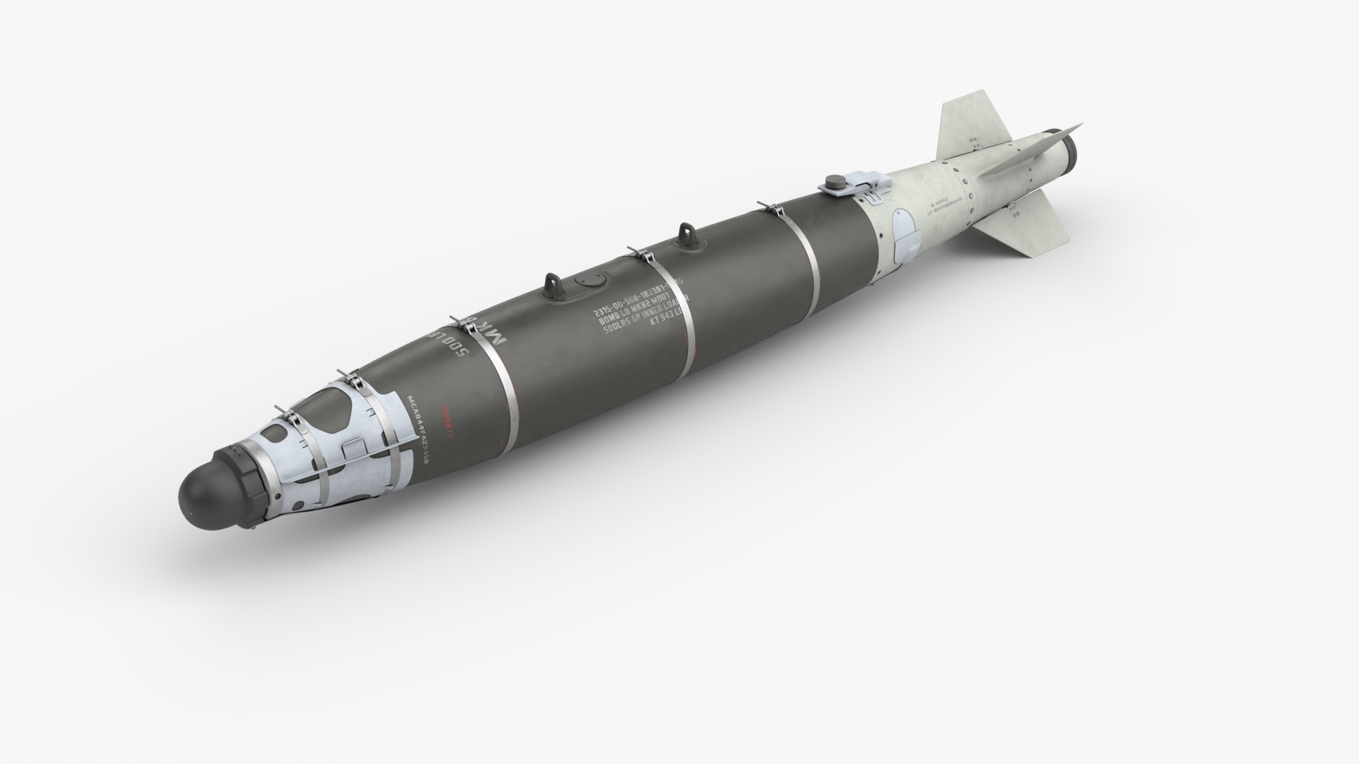 3D GBU-54 LJDAM Laser-Guided Smart Bomb Black Model - TurboSquid 2497861