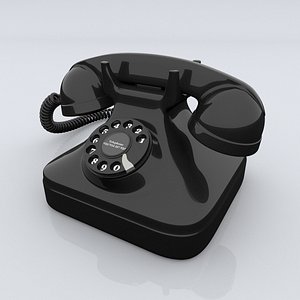 old telephone 3d obj