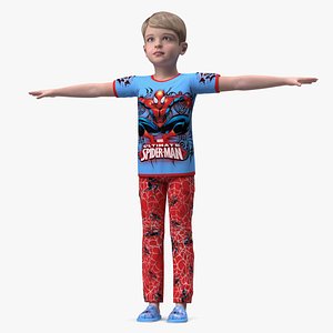 Child Boy Home Style Rigged 3D model