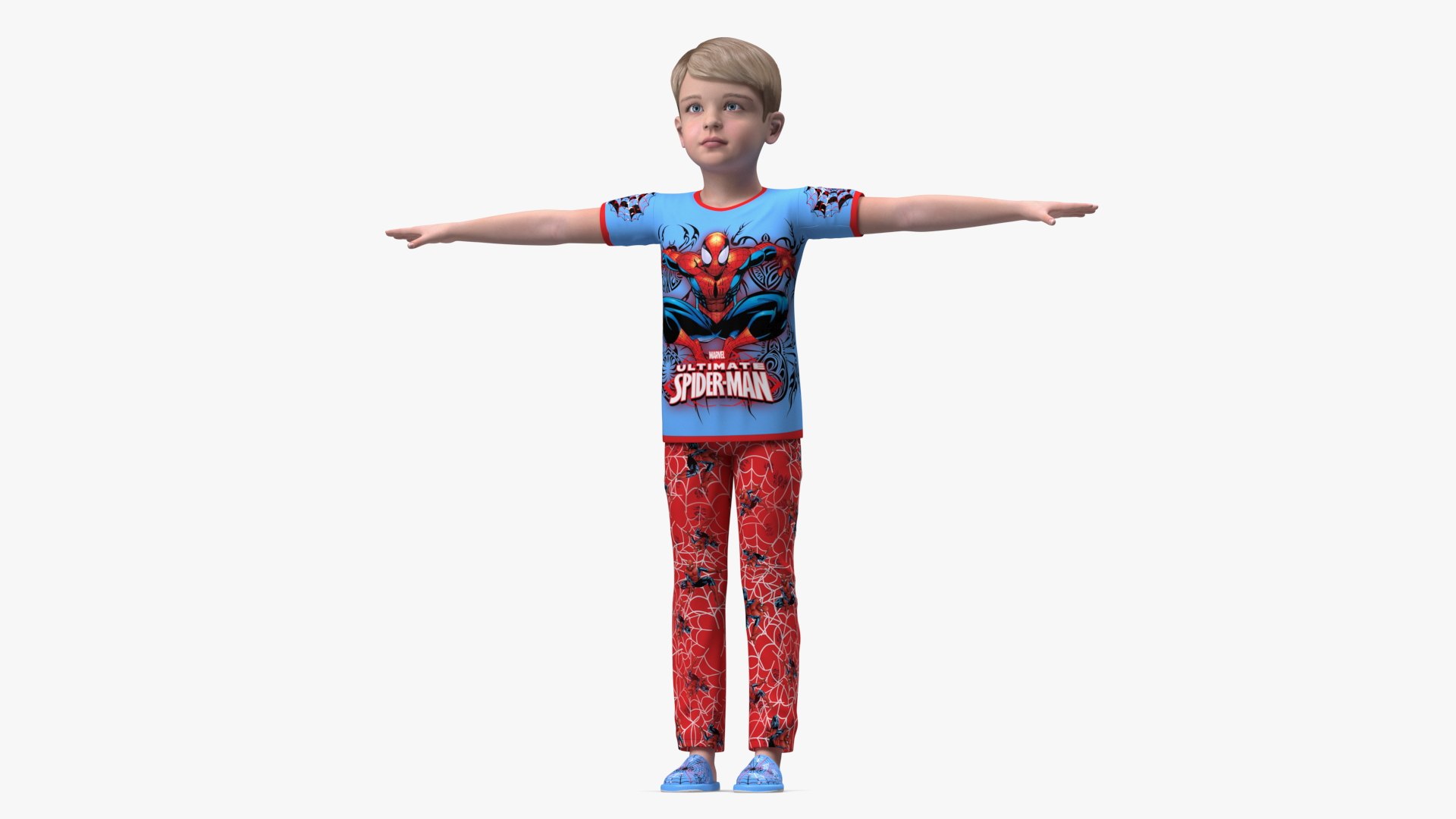 Child Boy Home Style Rigged 3D model preview