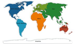 world map continents