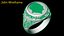 Anillo de hombre con cabeza de águila, joyería de oro imprimible