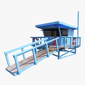 3D lifeguard house guard model