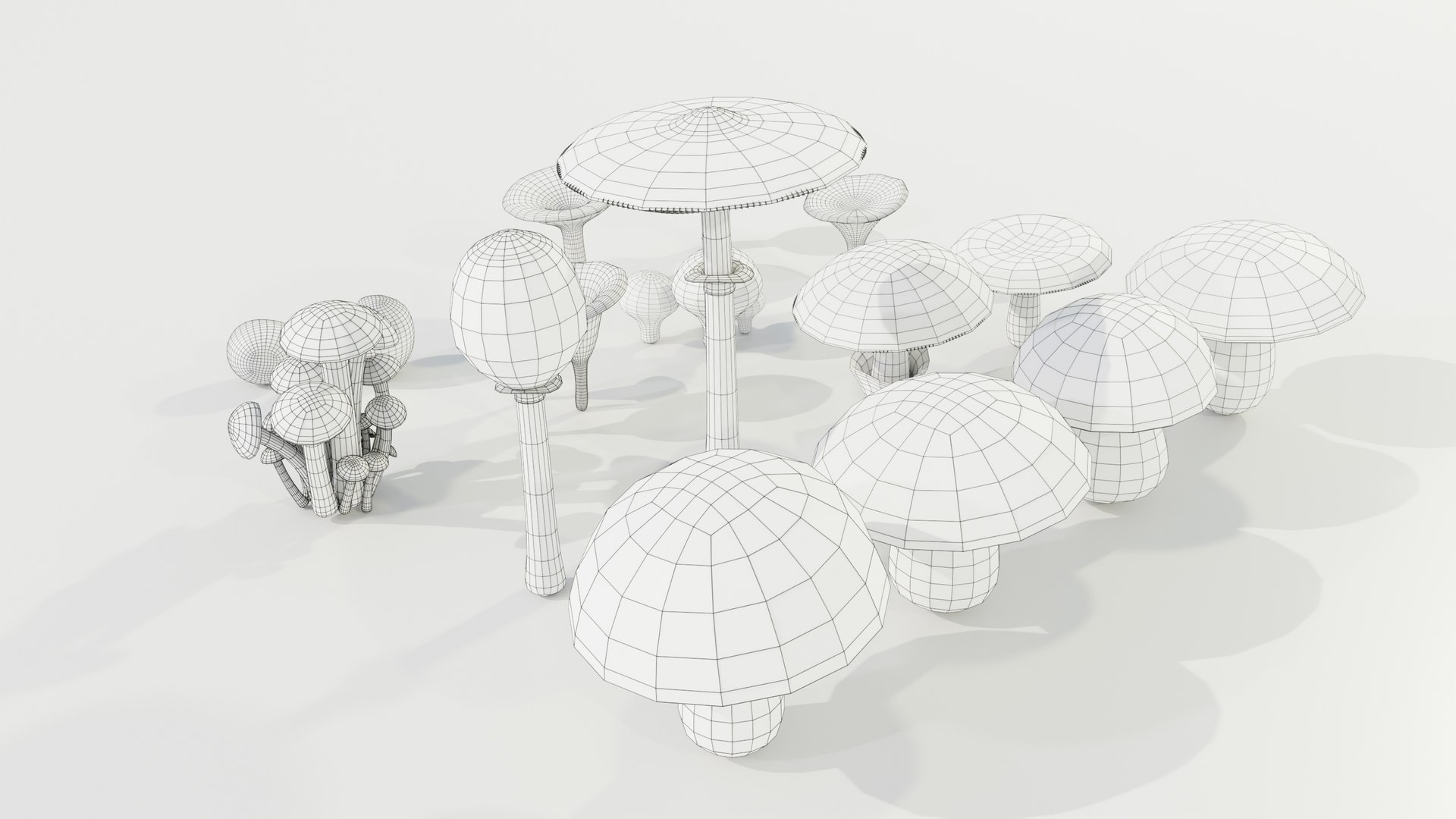 3D model Mushrooms Collection Procedural PBR https://p.turbosquid.com/ts-thumb/0B/XUi8cl/Ez/wire_03/jpg/1703668604/1920x1080/fit_q87/f265702488eff5e9e6755f4cb2f1225ba0d6740a/wire_03.jpg