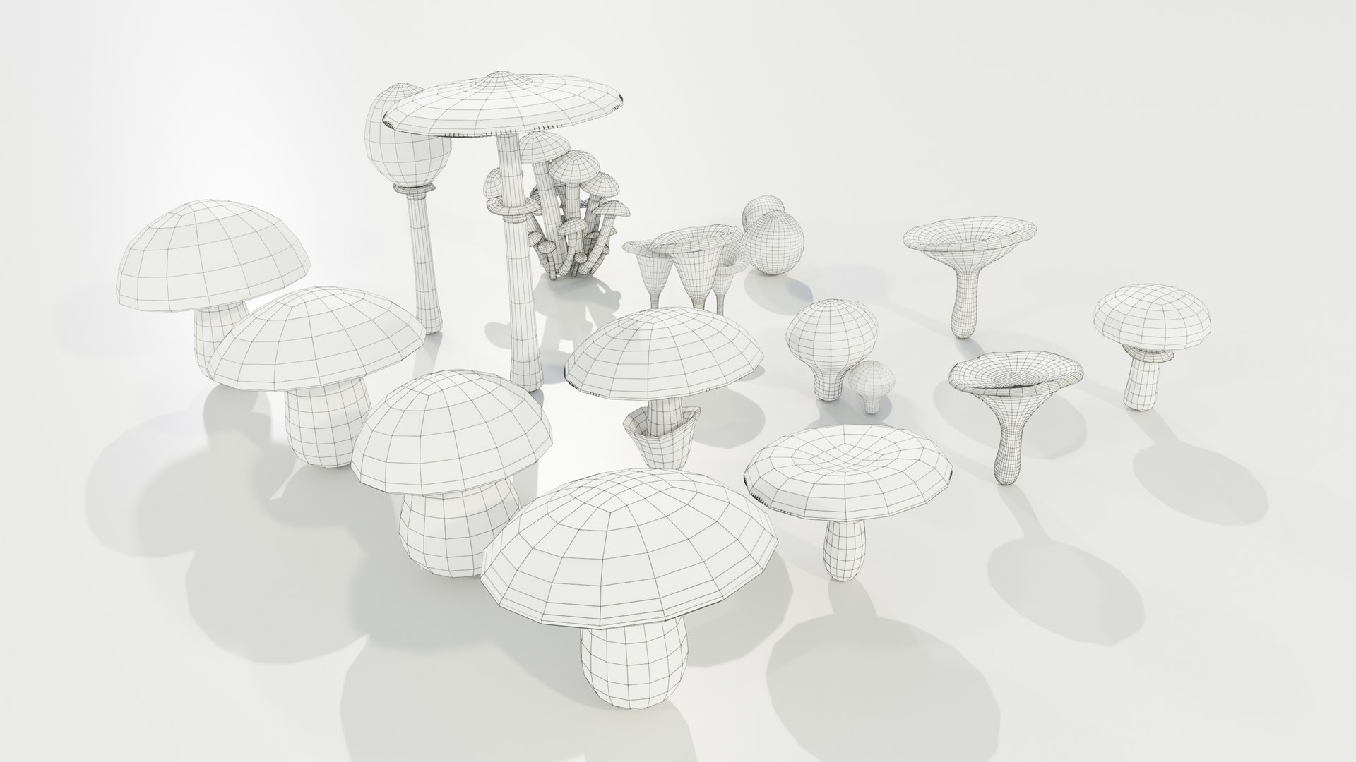 3D model Mushrooms Collection Procedural PBR https://p.turbosquid.com/ts-thumb/0B/XUi8cl/cG/wire_04/jpg/1703668606/1920x1080/fit_q87/343742fc48d1ded831bbfd33b24f7b49bd4e9bf4/wire_04.jpg