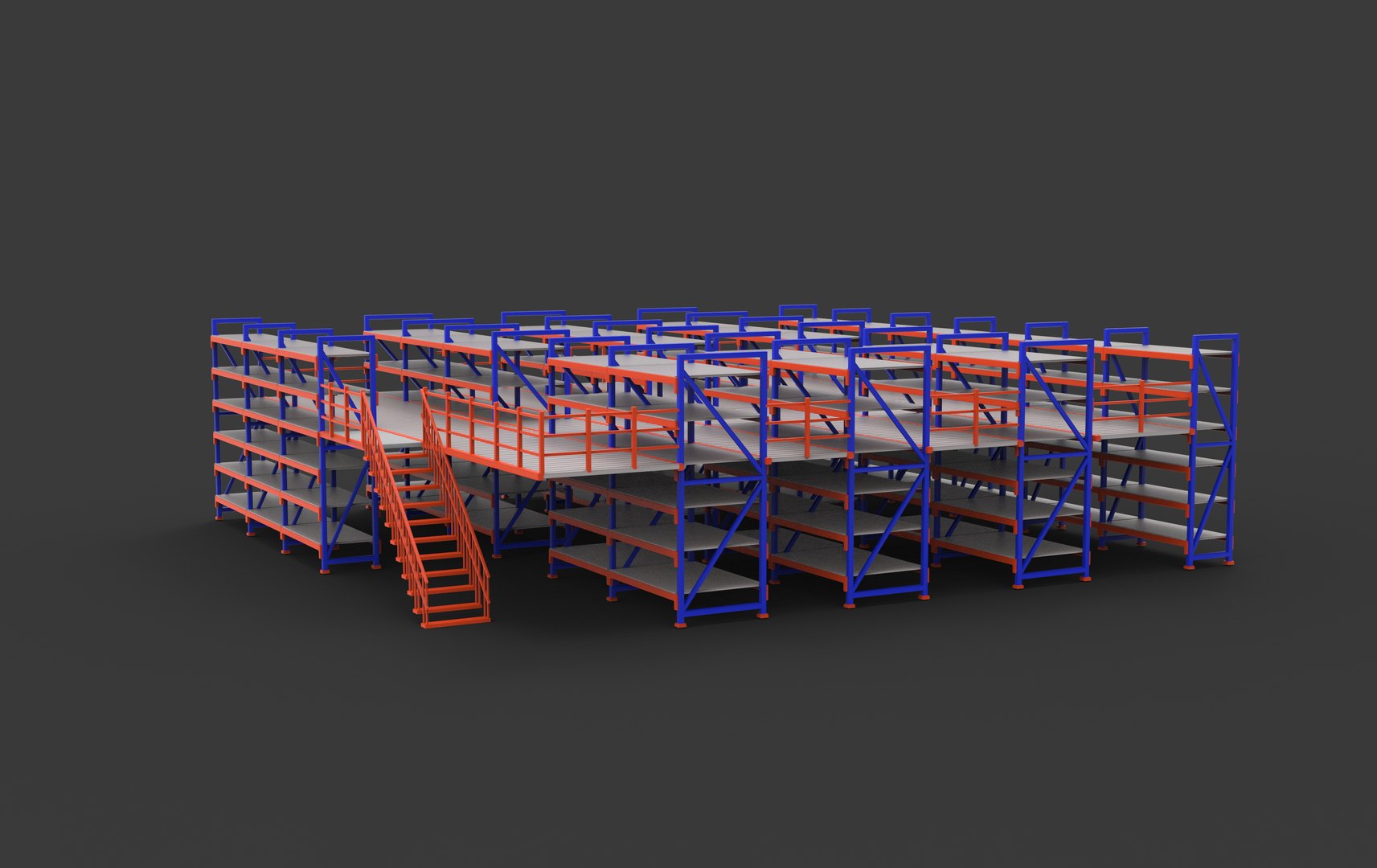 3D Mild Steel Ware House Rack 3D Model Model - TurboSquid 2468512