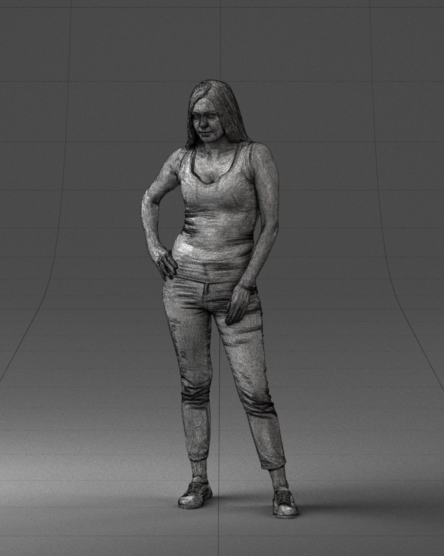 3D model scanned style girl - TurboSquid 1436224