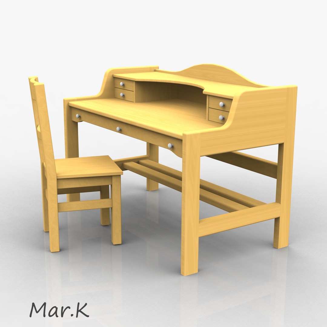 3ds max wooden office table