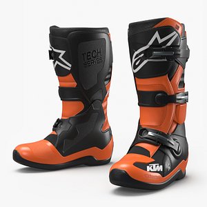 KTM Kids Motocross Boots Orange Black