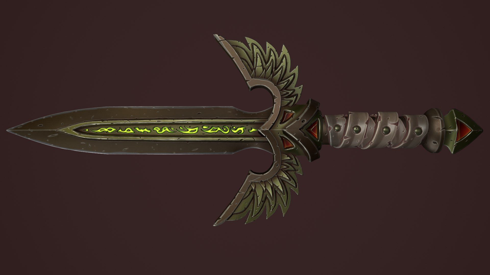 Rune Dagger 3D - TurboSquid 1820702