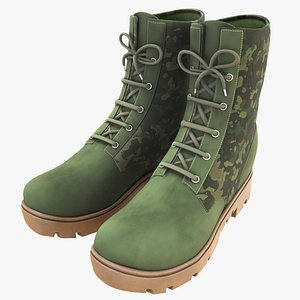 leather boots 3D model