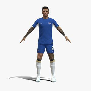 3D Rigged Enzo Fernandez Chelsea 2024 3D model