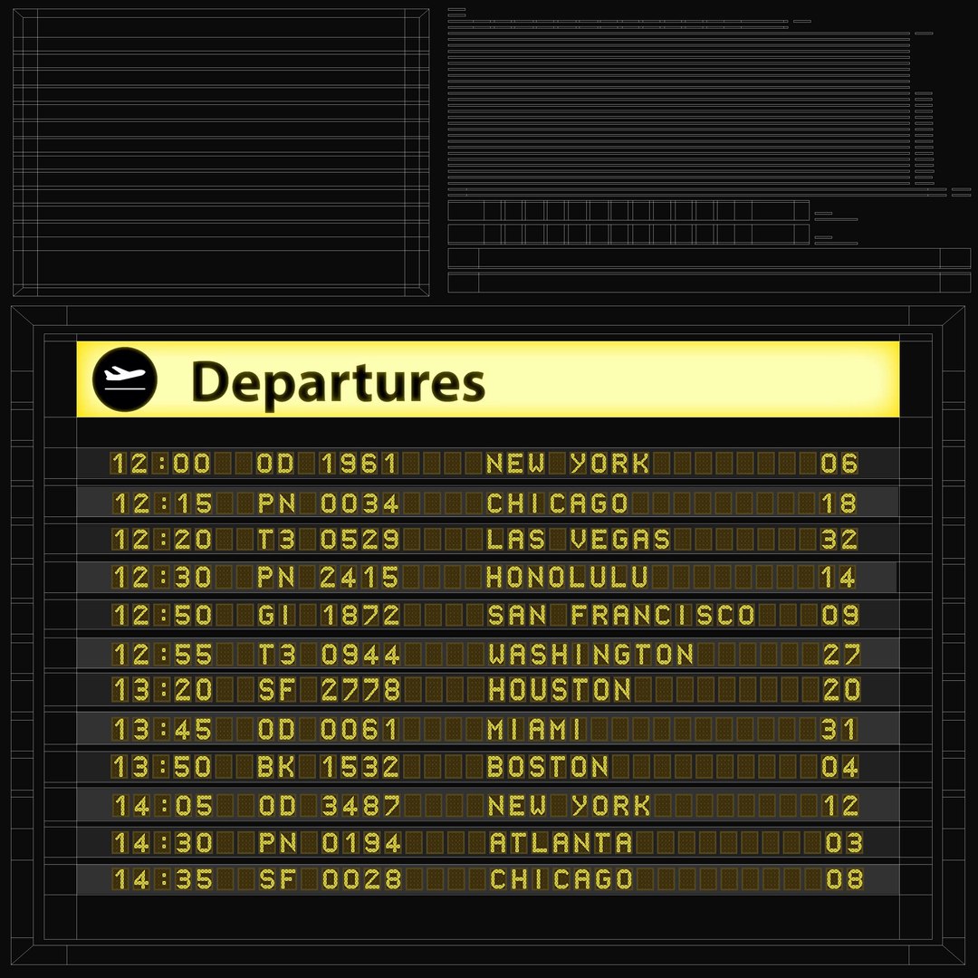 3D airport information board https://p.turbosquid.com/ts-thumb/0B/vfC3JR/fGsCkk8q/uv/jpg/1523270850/1920x1080/fit_q87/452eb379390b17f294ee6096157d99f6213825ce/uv.jpg