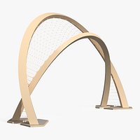 Modern Monumental Archway Structure Sand Gold