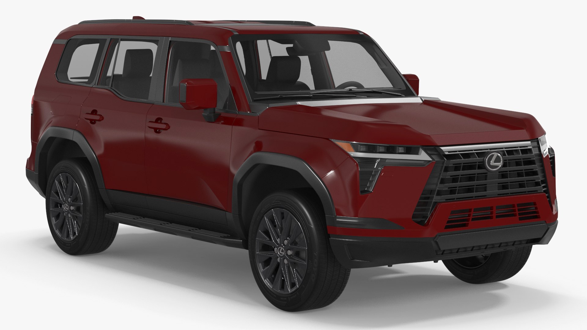 Lexus GX 550 SUV Premium Simple Interior Red 3D model preview