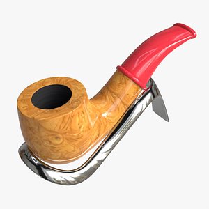 Smoking Pipe Small Briar Wood 02 3D