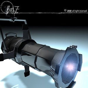 3d model stage light -