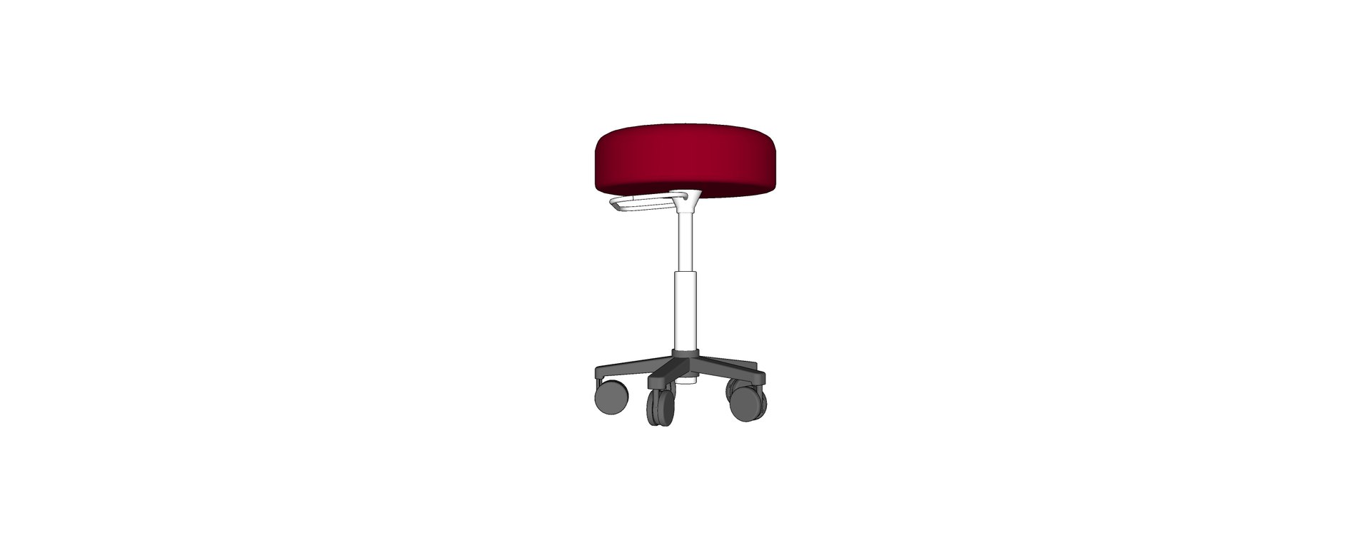Stool Free Standing On Caster 3D Model 3D Model - TurboSquid 2640216