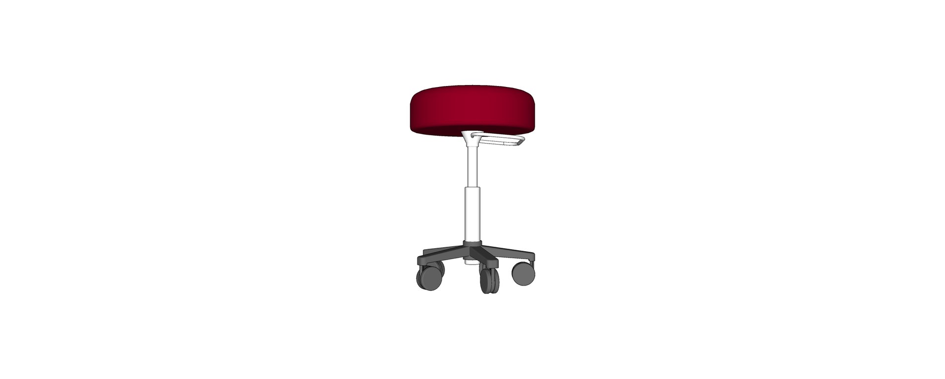 Stool Free Standing On Caster 3D Model 3D Model - TurboSquid 2640216
