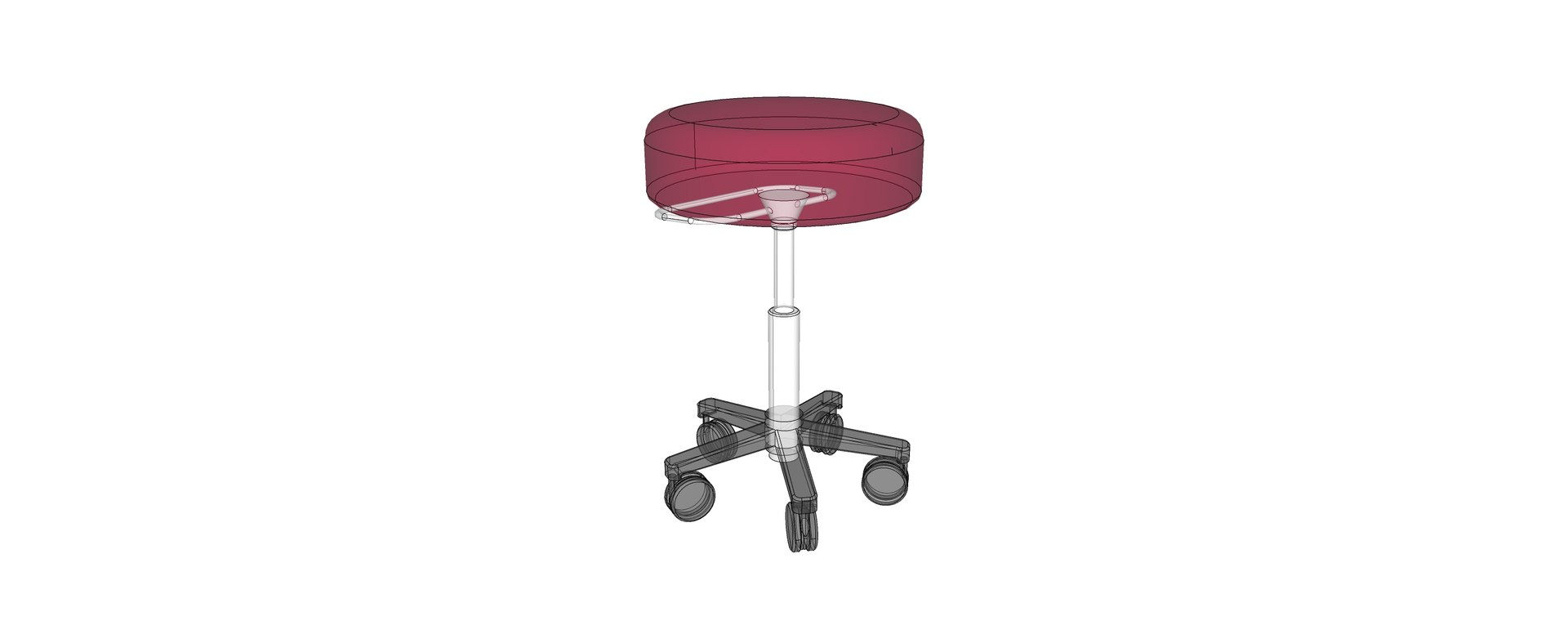 Stool Free Standing On Caster 3D Model 3D Model - TurboSquid 2640216