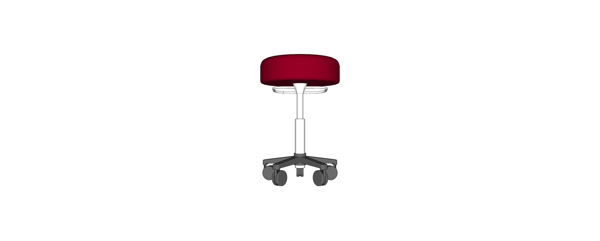 Stool Free Standing On Caster 3D Model 3D Model - TurboSquid 2640216