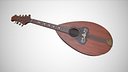 Old Mandolin Musical Instrument Low-poly PBR