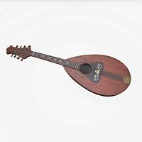 Old Mandolin Musical Instrument Low-poly PBR