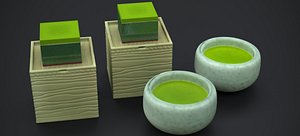 GREEN MATCHA CAKE AND TEA SET 2023