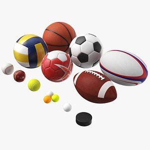 generic sport balls 3D model