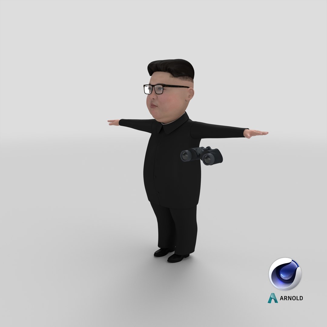 Cartoon Kim Jong Un 3D model https://p.turbosquid.com/ts-thumb/0C/KsmIgB/CP/stemcell_cinema_4d_arnold_render/png/1670956185/1920x1080/fit_q87/c8ee10fb00e1b0f39ed7ffb859da24c6b9d063ae/stemcell_cinema_4d_arnold_render.jpg