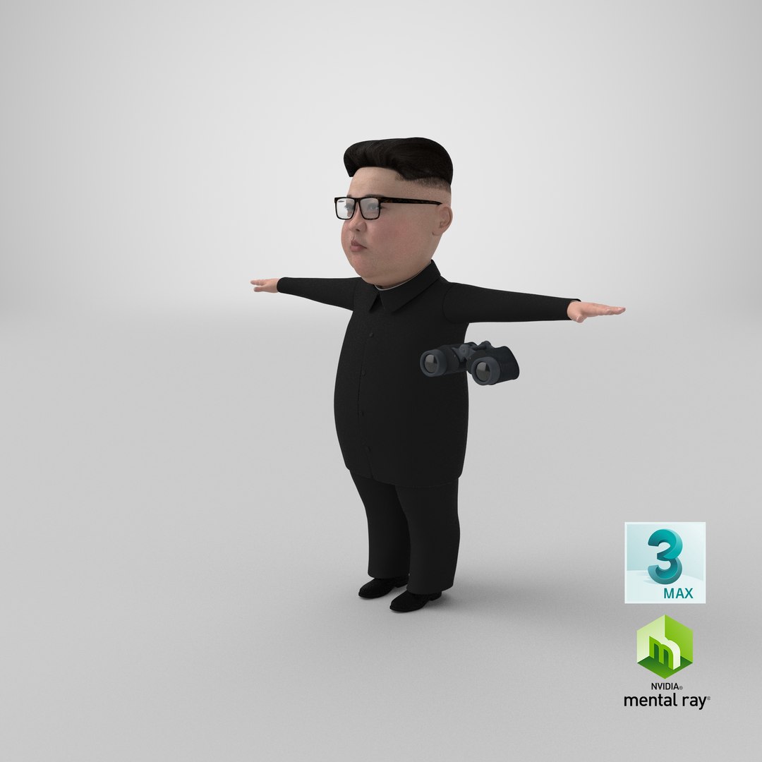 Cartoon Kim Jong Un 3D model https://p.turbosquid.com/ts-thumb/0C/KsmIgB/QM/stemcell_max_mental_ray_render/png/1670956191/1920x1080/fit_q87/968d15ee218ed9bcb430f55676e2a35d915782d6/stemcell_max_mental_ray_render.jpg