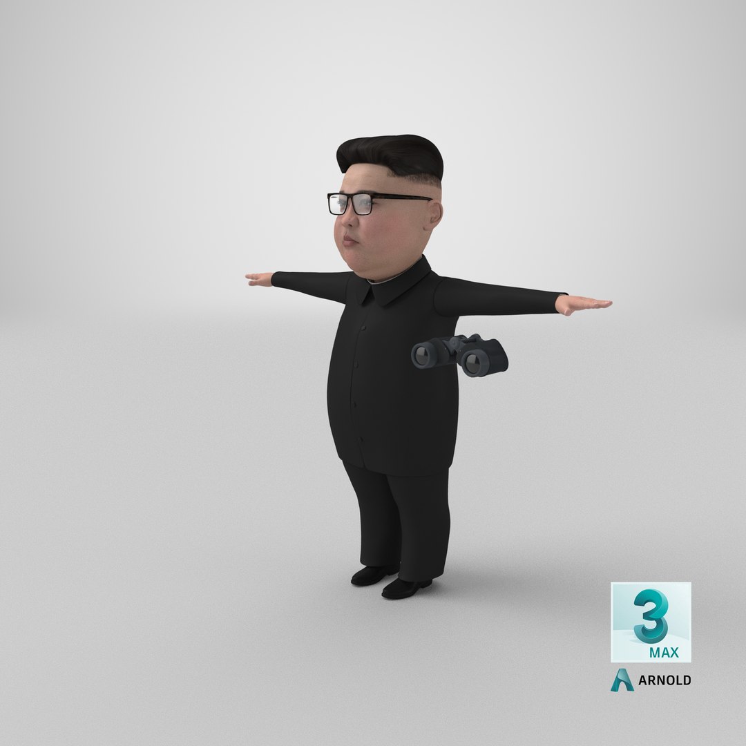 Cartoon Kim Jong Un 3D model https://p.turbosquid.com/ts-thumb/0C/KsmIgB/sM/stemcell_max_arnold_render/png/1670956190/1920x1080/fit_q87/f1018bbf459e8ef943dd183c6ffccffcf78e4cff/stemcell_max_arnold_render.jpg