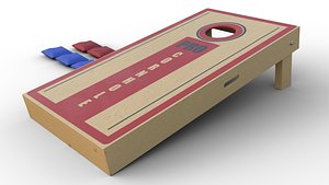 3D cornhole board and bag