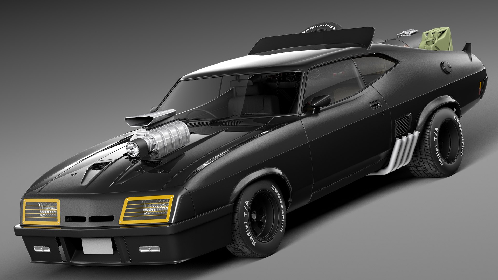 マッドマックスインターセプタームービーカー3Dモデル - TurboSquid