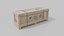 Wide Narrow Wooden Crate - Customizable Shipping Box 3D model