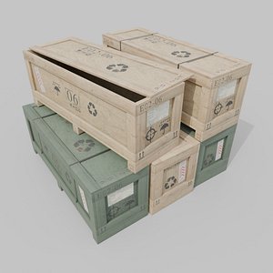 Wide Narrow Wooden Crate - Customizable Shipping Box